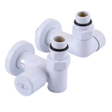 Кран вентельний кутовий з американкою SOLOMON LUX 1\2 WHITE 7777