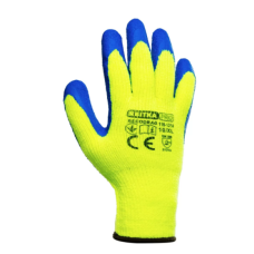 Рукавиці з латекс. покр. WinterGrip 10" Industrial салатові (індив. пак), КВІТКА PRO
