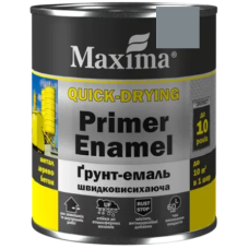 Грунт- емаль 3 в 1 швидковисохаюча сіра ТM Maxima 0,75кг