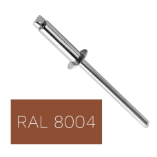 заклепка  4*10мм  мідно-коричневі RAL 8004 (50шт)