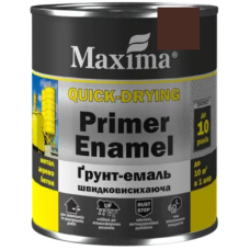 Грунт-емаль швидковисихаюча, темно-коричнева, ТМ "Maxima" - 0,75 кг