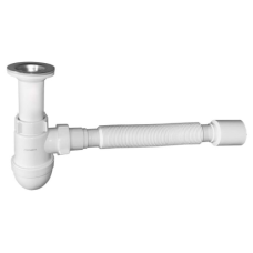 Сифон для умивальника DW-1211  з гнучкою трубою 40/50 ( нерж. випуск 1*1/2) ZEGOR