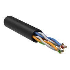 ком кабель зовнішній 33KM cat5E U/UTP 4*2*24AWG 0.51mm  (чорний)