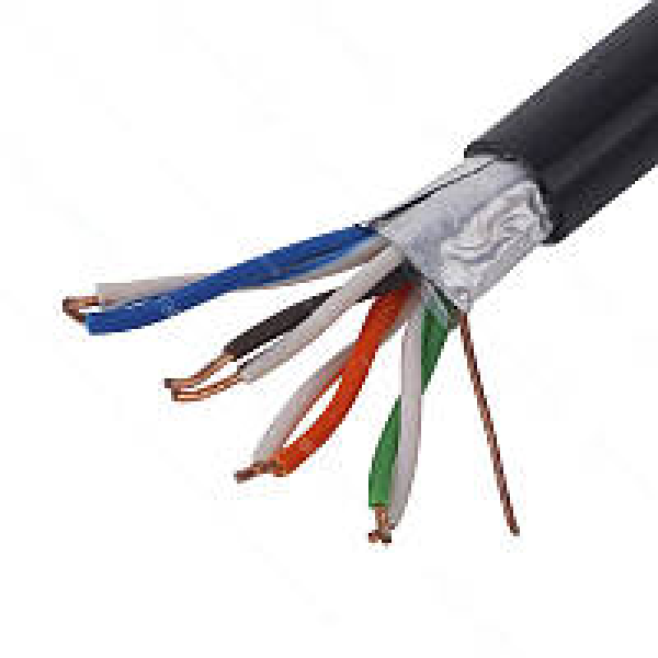 ком кабель зовнішній 33KM cat5E U/UTP 4*2*24AWG 0.51mm  (чорний)