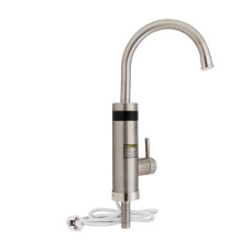 Проточний кран-водонагрівач кухонний для кухні Warm 060(9500060) NICKEL LIDZ
