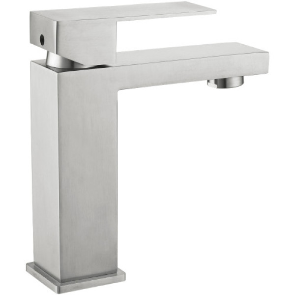 Змішувач для раковини низький Helix 001F, Nickel (k35) Lidz