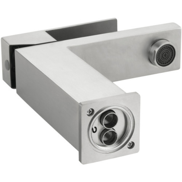 Змішувач для раковини низький Helix 001F, Nickel (k35) Lidz